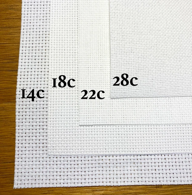 14 16 18 22 11 Count White Cross Stitch Fabric Aida Linen Material 100