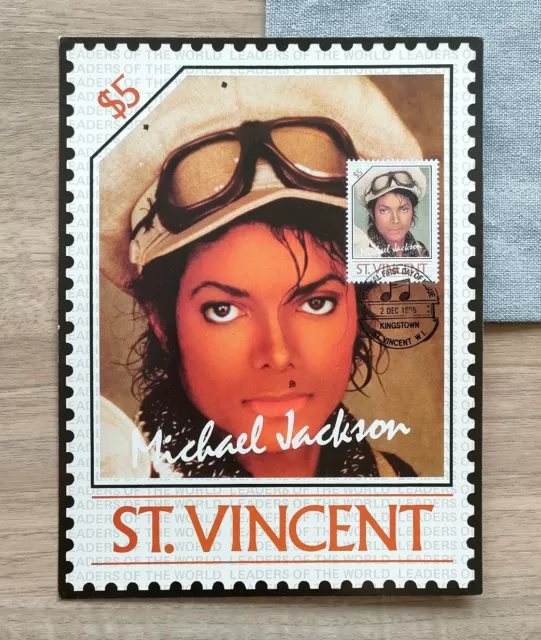 Michael Jackson 1985 carte 1er jour timbre officiel St Vincent stamp