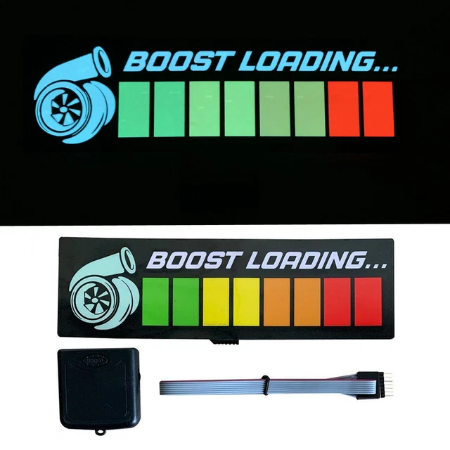 BOOST LOADING... Turbo Car Window Electric LED Glow Stickers Flash Decals Panel
