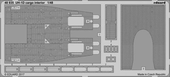 48935 Uh-1D Cargo Interior For 1/48 Kitty Hawk Model Kits