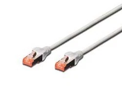 5x Patchkabel DIGITUS RJ45 S/FTP Cat6 3,00m grau +Hebelschutz