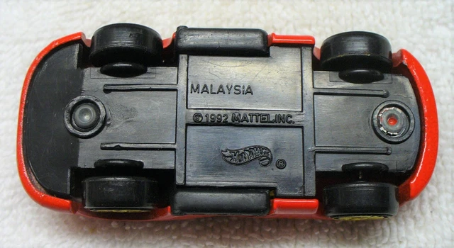 1992 HOT WHEELS-1/64 Diecast Red Dodge Viper Car-Malaysia-VG 4