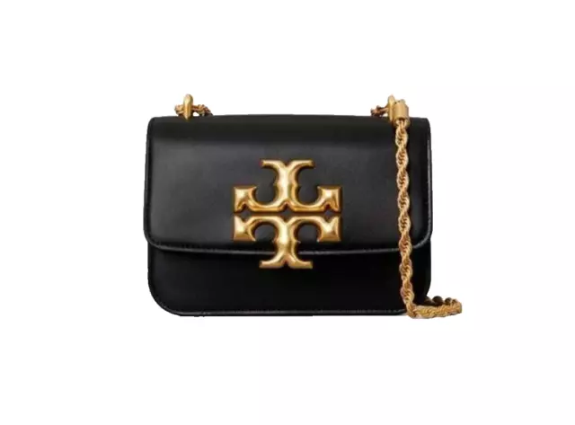 Tory Burch ELEANOR EMBOSSED SMALL CONVERTIBLE Shoulder Bag Black NEW Japan