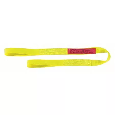 Lift-All Ee2802nfx8 Web Sling, Flat Eye And Eye, 8 Ft L, 2 In W, Nylon, Yellow