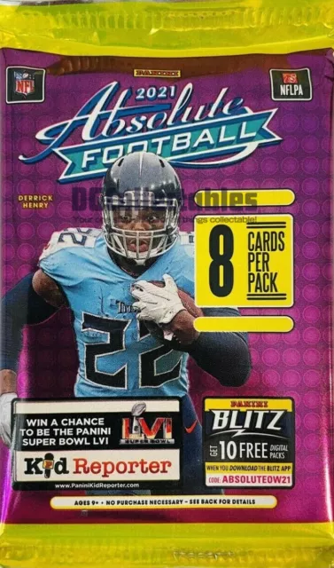 2021 Panini Absolute Football Nfl Sealed Blaster Pack New Unsearched From Box!!!