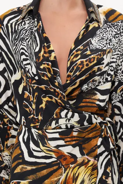 Camilla Franks Kaftans What's New Pussycat Wrap Front Shirt Dress Sz-XXL NWT