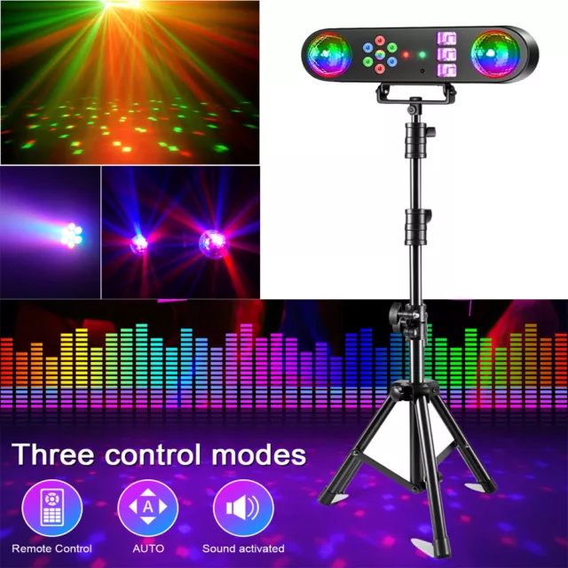 DJ Partylicht Set mit Ständer Mobile DMX Bühnenbeleuchtung LED Disco Lichteffekt