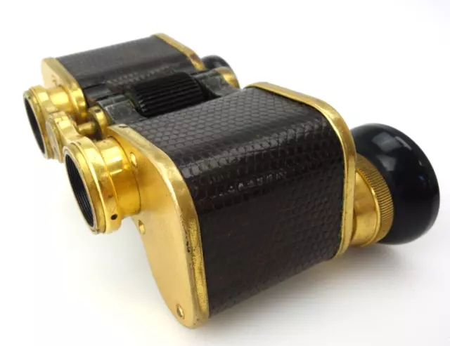 Zeiss TELEATER  Luxus binocular Gold farbig 3x13,5 55387 Leder Theaterglas jl055