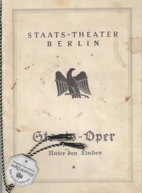 Berlin 1928 State Opera Opening Performance The Magic Flute Richard Tauber