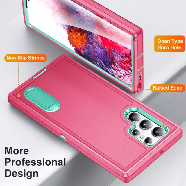 For Samsung S24 S23 S22 Ultra Plus A53 Case Armor Heavy Duty Shockproof Cover 2