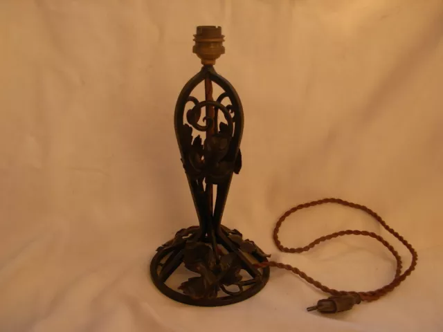 French Art Deco Wrought Iron Lamp Foot,Art Nouveau.