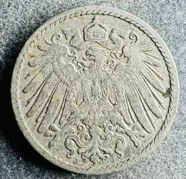 5 Pfennig 1902 J Deutsches Reich Wilhelm II KM#11 K050224/0E