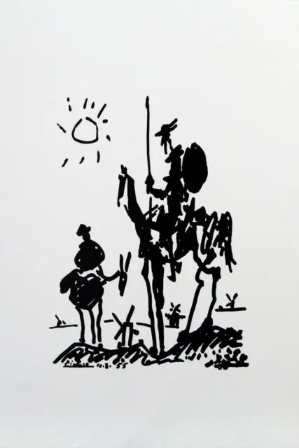 Pablo Picasso - Don Quixote - Vintage Museum Wall Art Poster / Canvas Print