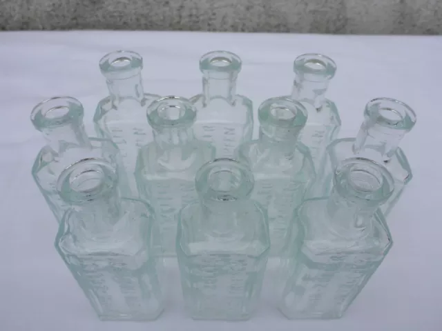 2x alte kleine Medizin Glas Apotheke Apotheker Flasche Maria Zeller Magentropfen 3