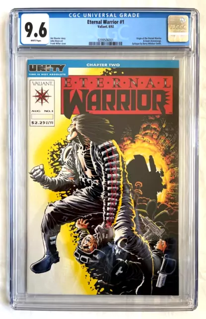 Eternal Warrior #1  Valiant  Aug '92  CGC 9.6 Origin Story 1st app White Pages!