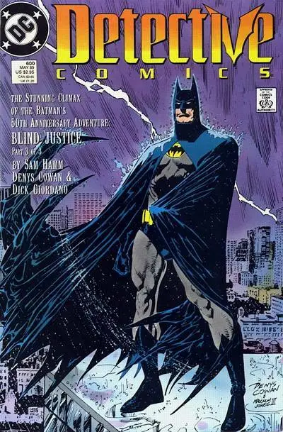 DETECTIVE COMICS #600 F/VF, Giant, Batman, Direct, DC 1989 Stock Image