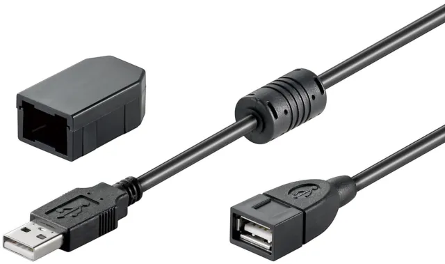 3 x prolunga USB 2.0 ad alta velocità; USB Verl AA 200 CLIP NERO 2.0 2 m