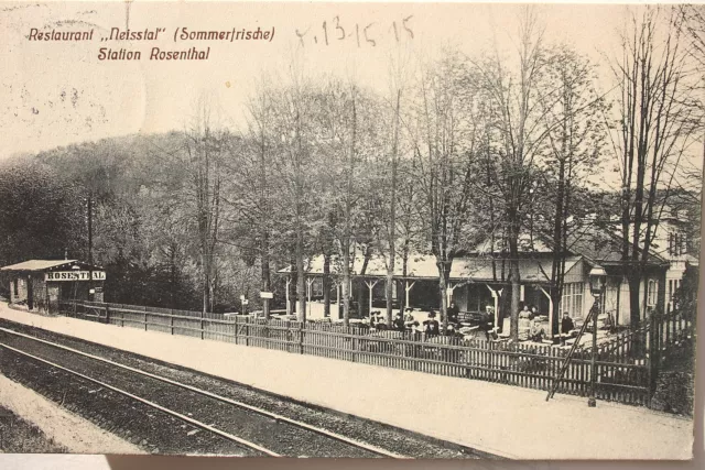 13924 Ak Restaurant Neisstal Sommerfrische Station Rosenthal Gare 1904
