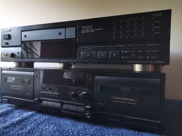 Sony TC-WR535 Cassette Deck and Sony CDP-X222ES Disc Player