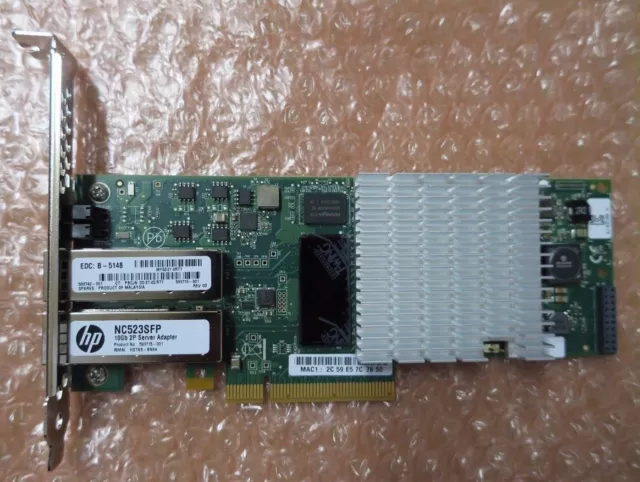 HP NC523SFP Dual Port 10GbE 593717-B21 593742-001 593715-001 PCIe Server Adapter