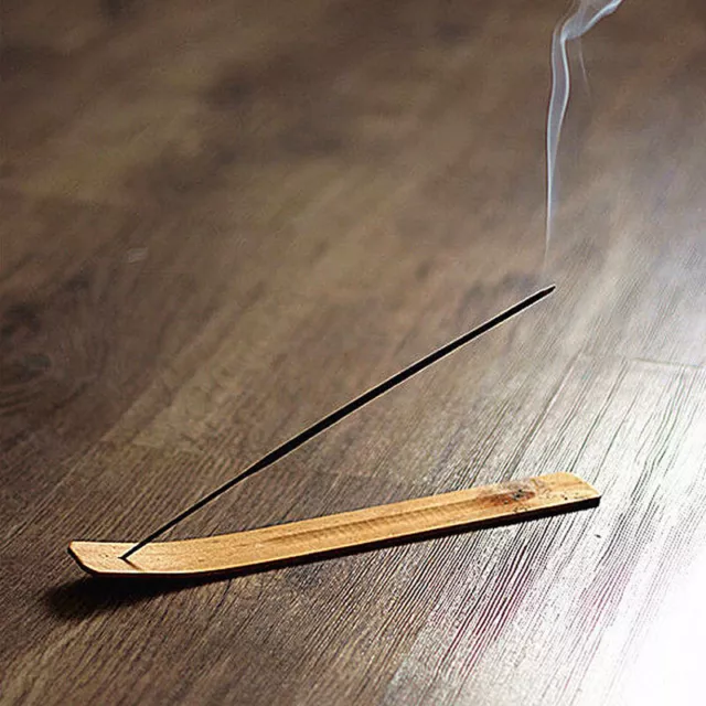 1pc Natural Plain Wood Wooden Incense Stick Ash Catcher Holder Burner E4 SALE