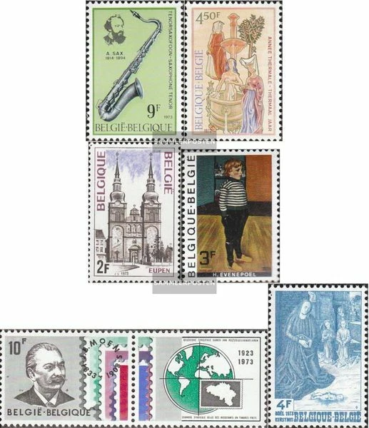 Belgien 1735,1736,1737,1738, 1739Zf,1740 (kompl.Ausg.) postfrisch 1973 Saxophon,
