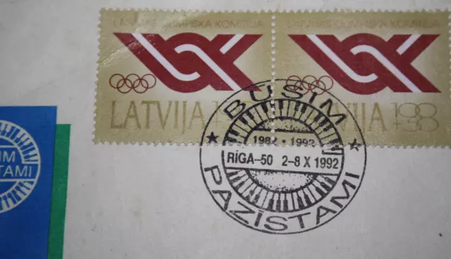 BU BÜSIM. Frankiert Mehrfach Latvia Mi Nr.325 Stempel Riga am 2-8.10.1992 (5354) 2