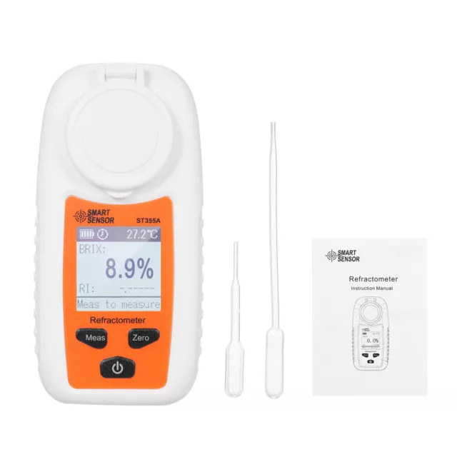 réfractomètre Portable pour Tester la teneur en alcool, réfractomètre ATC  avec sac noir, 0 80% V/V