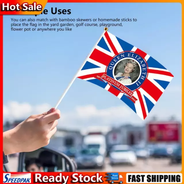 Kleine Flagge ? 10 St?k Queens Elizabeth Stick-Flaggen zum 70. Hochzeitstag Hot