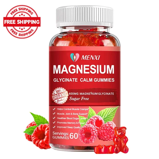 MAGNESIUM GLYCINATE GUMMIES High Strength 400mg Stress & Anxiety Relief