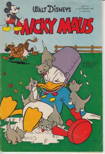 Micky Maus 1962 Heft 36 mit Beilage (2 Streifen - So war mein Leben)