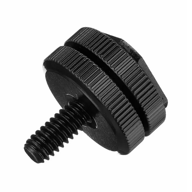 Dual Thumb Screw Hot Shoe Camera Adapter Mount Compatible with For DSLR