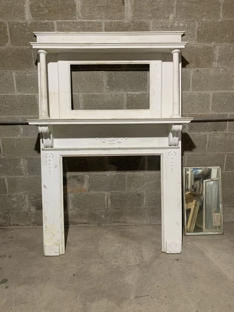 ~ Ornate Antique Oak Fireplace Mantel ~ 53.75 X 78.25 ~ Architectural Salvage