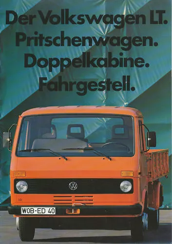 VW LT Pritsche Doppelkabine Prospekt 1983 8/83 D prospectus broschyr brosjyre