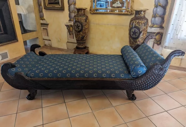 Banquette Ou Lit De Repos époque Empire En Acajou De Cuba