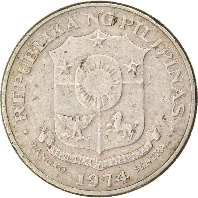 [#1042393] Coin, Philippines, Piso, 1974, EF, Copper-Nickel-Zinc, KM:203