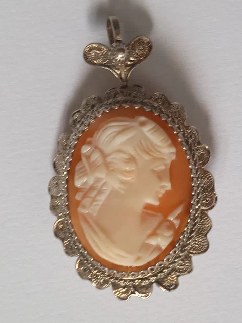 Broche/Pendentif Imposant En Argent Massif Des Années 1925-1930 - Bijou Vintage Art Déco