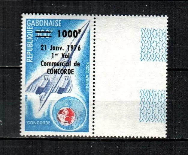 GABON Scott's C173 ( 1v ) Concorde Surcharge F/VF Used ( 1976 ) #2