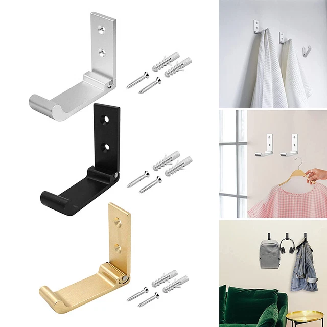 1/2/4/8PCS Wall Mount Invisible Folding Coat Hooks Aluminum Alloy Clothes Hanger