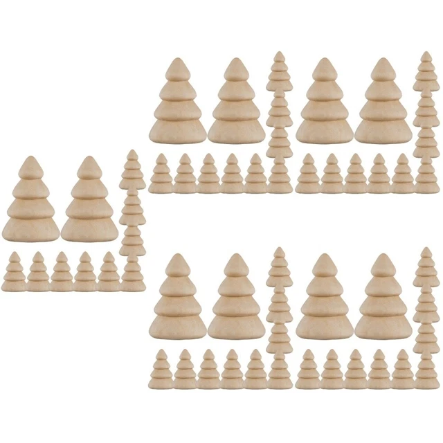 50 Pcs Wood Germ Tree Mini Tree Crafts Trinkets Supplies Child
