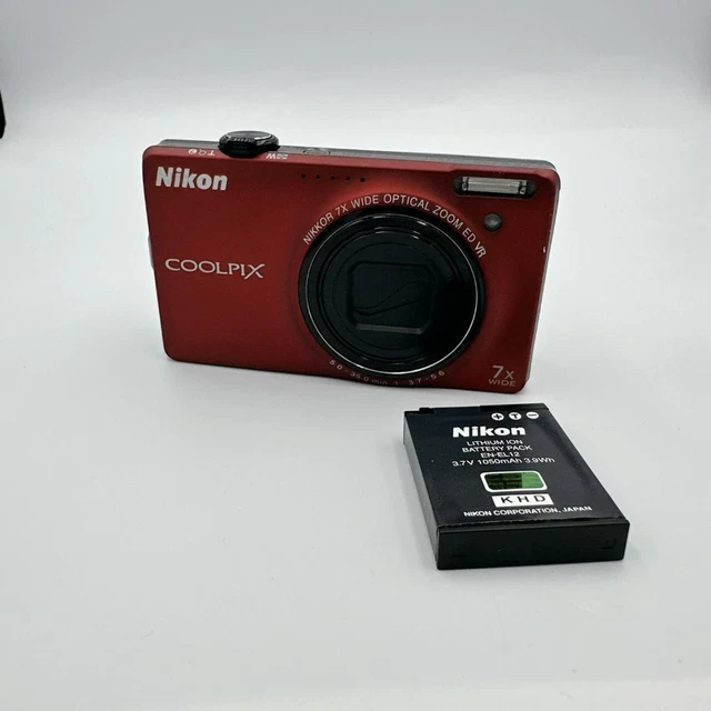 NIKON COOLPIX S6000 Compact Digital Camera Red $188.33