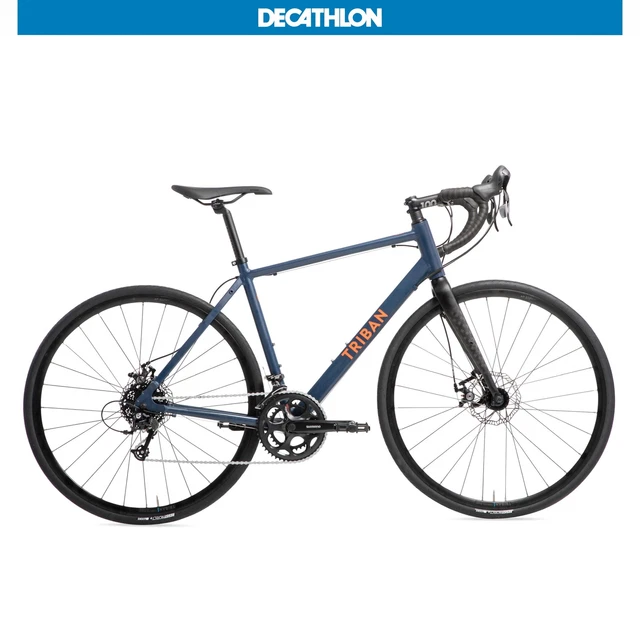 Mens Road Bike Bicycle Triban RC 120 8 Speed Carbon Fork Disc Brakes Cycling