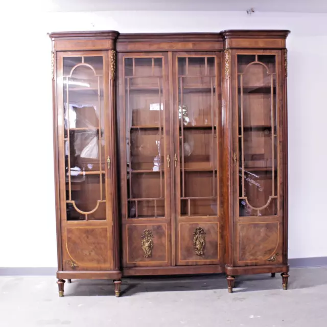 Antike Jugendstil Vitrine edle Messingverzierungen sehr wertvoll  um 1890