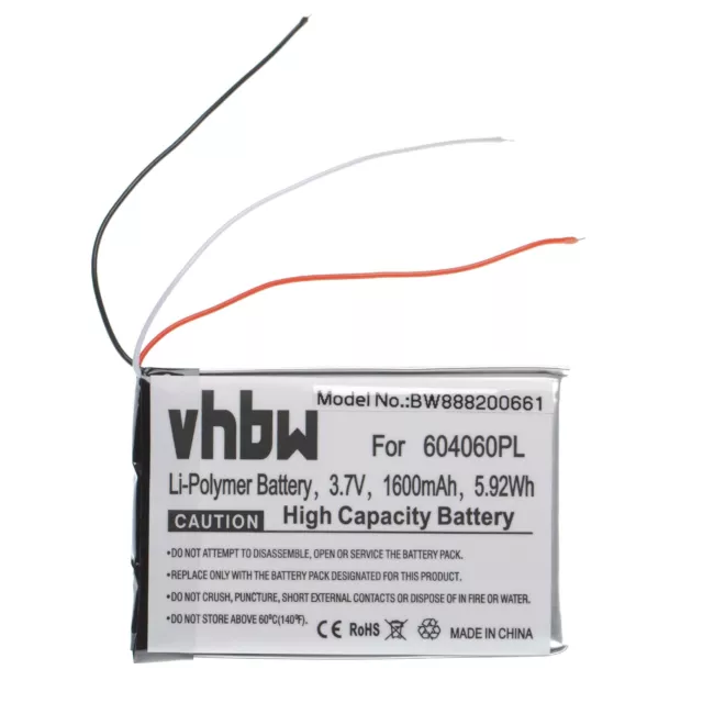 Akku Batterie 1600mAh Li-Po für Becker 604060, 604060PL