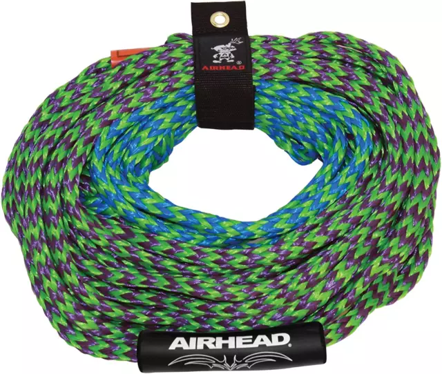 Airhead 2 Section Tow Rope | 1-4 Rider Towable Tube Rope, Dual Sections, 4,150Lb