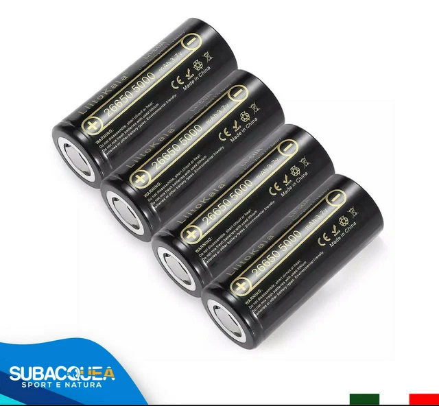 26650 5000mAh 3.7v Li Ion Battery Cylindrical Power For Flashlight - Foto 3