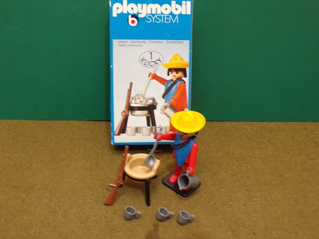 PLAYMOBIL vintage western bandit mexicain carabine couteau du set 3241