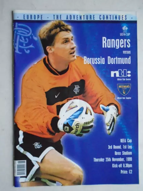 Rangers v Borussia Dortmund 1999/2000 UEFA Cup