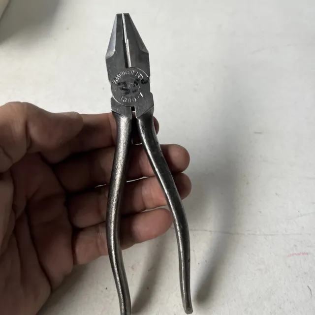 Vintage Kraeuter No. 1380-7" USA Made Lineman's Side Cutting Pliers (h14)