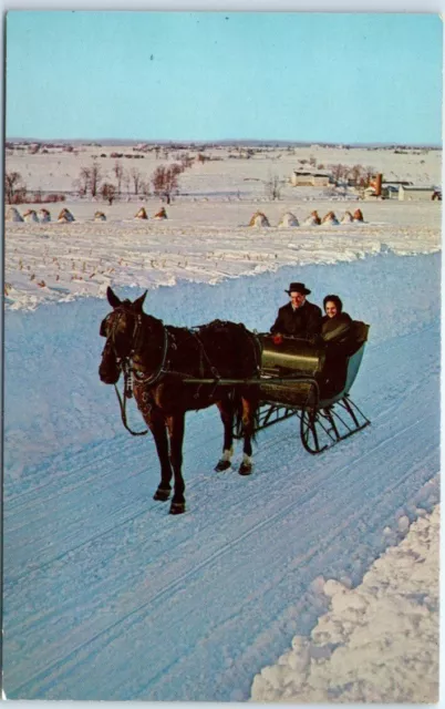 Amish Horse-Drawn Sleigh - "Heart of Amishland", Pennsylvania